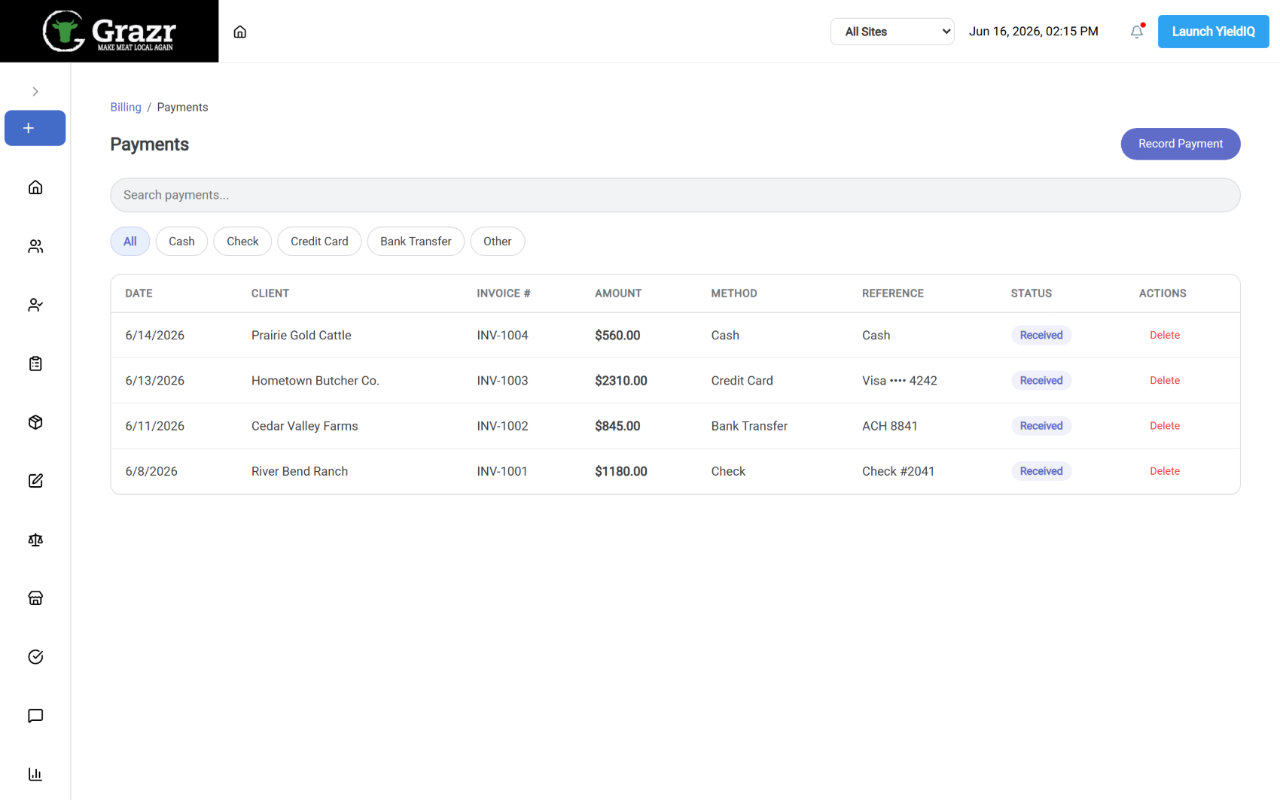 Grazr payments