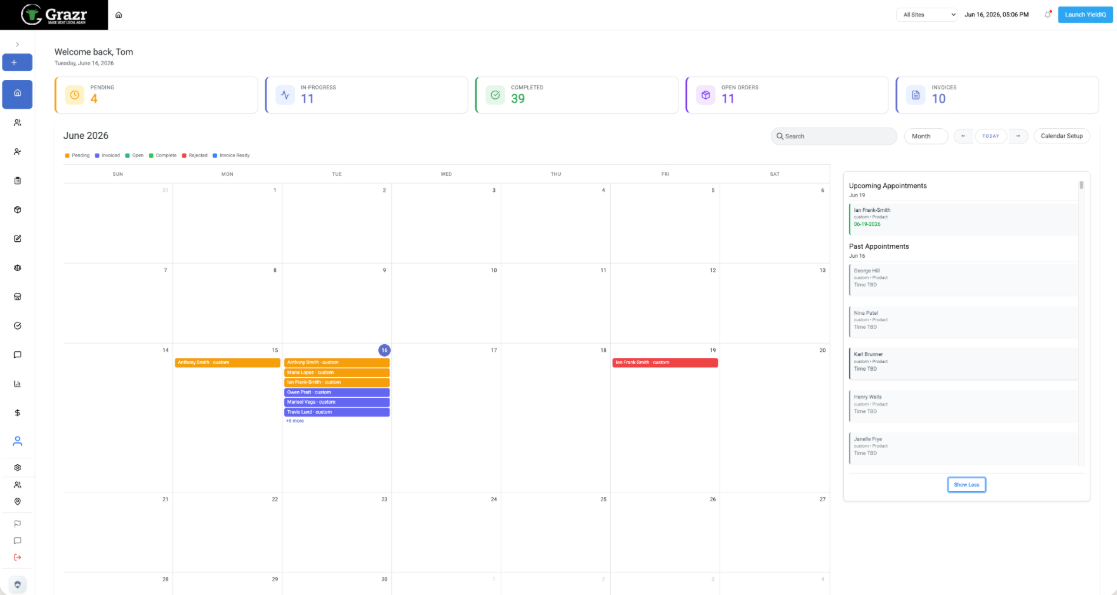 Grazr — plant operations dashboard